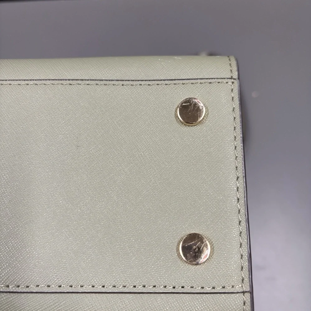 MICHAEL‎ KORS CARMEN MEDIUM FLAP SATCHEL SHOULDER BAG MK SOLID LIGHT SAGE